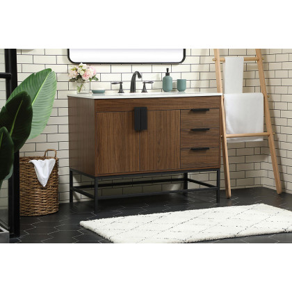 Elegant Bathroom Vanity - Walnut (VF48842MWT)