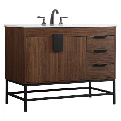 Elegant Bathroom Vanity - Walnut (VF48842MWT)