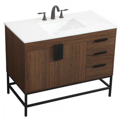 Elegant Bathroom Vanity - Walnut (VF48842MWT)