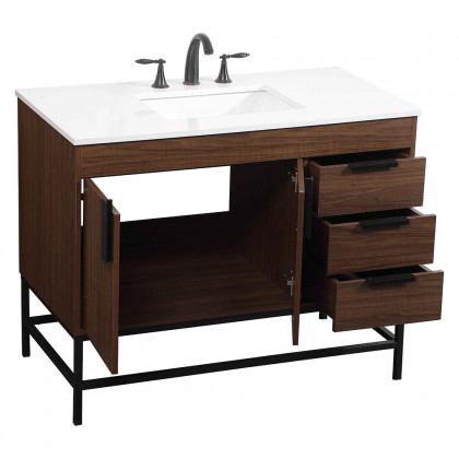 Elegant Bathroom Vanity - Walnut (VF48842MWT)