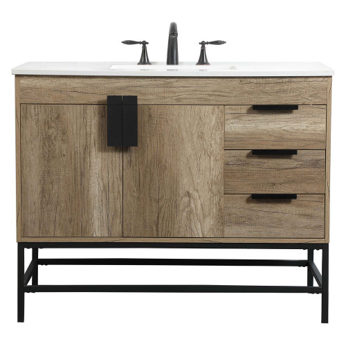 Elegant Bathroom Vanity - Natural Oak (VF48842NT)