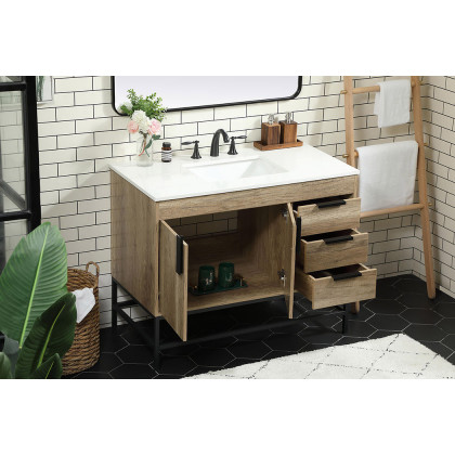 Elegant Bathroom Vanity - Natural Oak (VF48842NT)