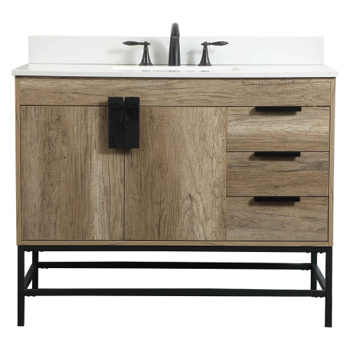 Elegant Bathroom Vanity - Natural Oak (VF48842NT-BS)