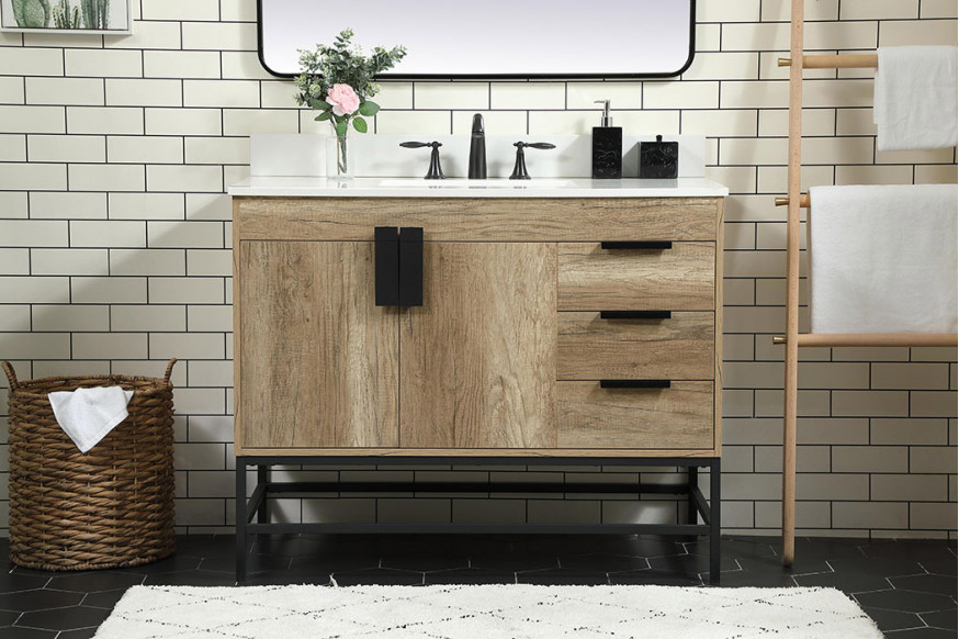Elegant™ VF48842NT-BS Bathroom Vanity - Natural Oak