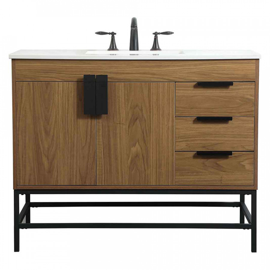 Elegant Bathroom Vanity - Walnut Brown (VF48842WB)