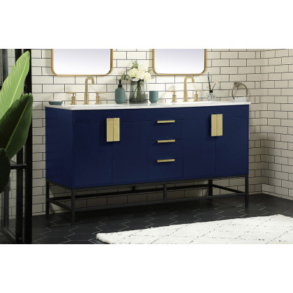 Elegant Bathroom Vanity - Blue (VF48860DMBL)