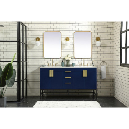 Elegant Bathroom Vanity - Blue (VF48860DMBL)