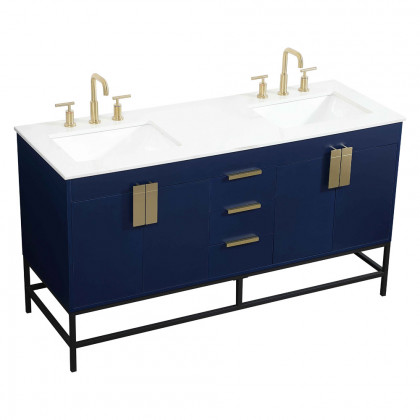 Elegant Bathroom Vanity - Blue (VF48860DMBL)