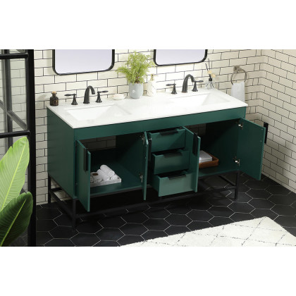 Elegant Bathroom Vanity - Green (VF48860DMGN)