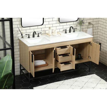 Elegant Bathroom Vanity - Mango Wood (VF48860DMW)