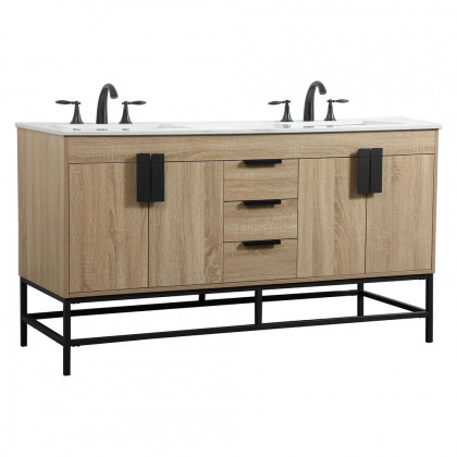 Elegant Bathroom Vanity - Mango Wood (VF48860DMW)