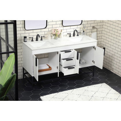 Elegant Bathroom Vanity - White (VF48860DMWH)