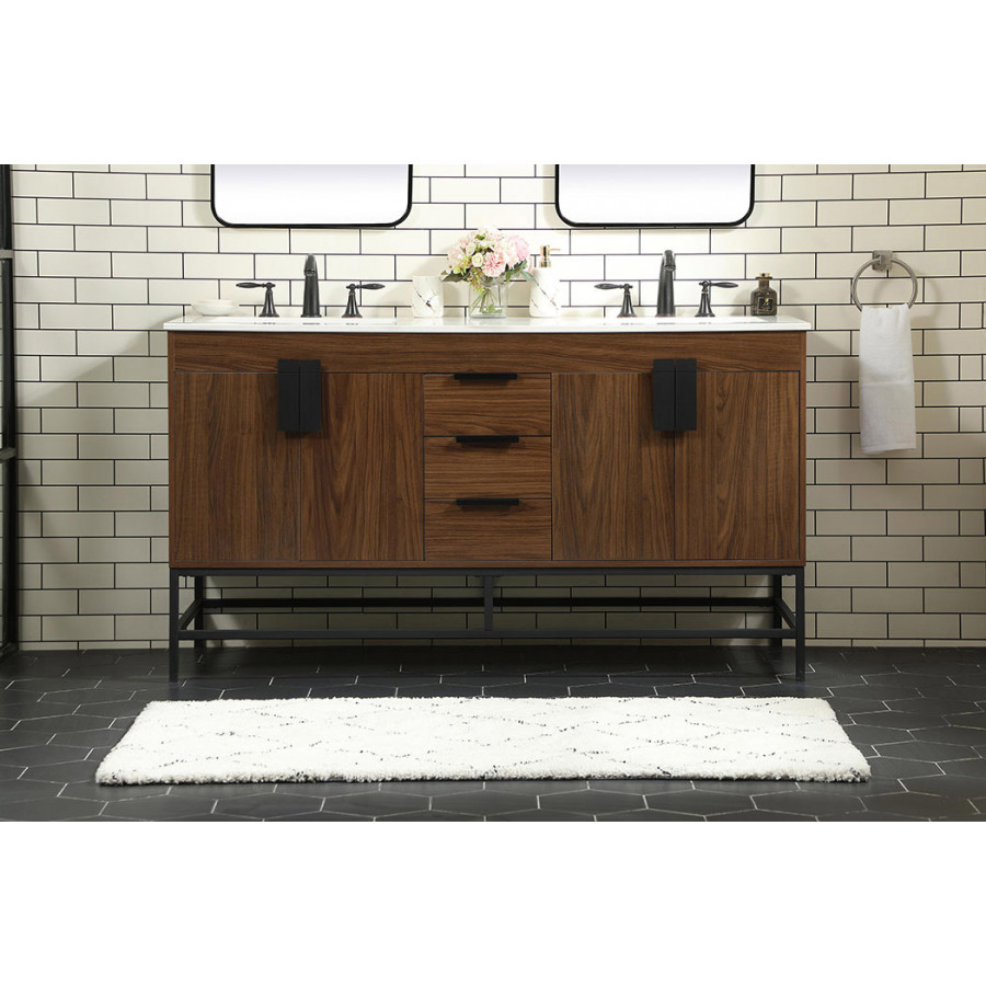 Elegant Bathroom Vanity - Walnut (VF48860DMWT)