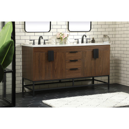 Elegant Bathroom Vanity - Walnut (VF48860DMWT)