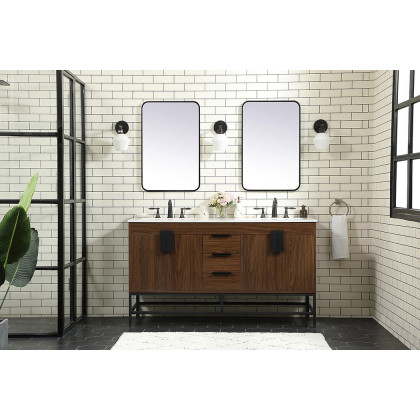 Elegant Bathroom Vanity - Walnut (VF48860DMWT)