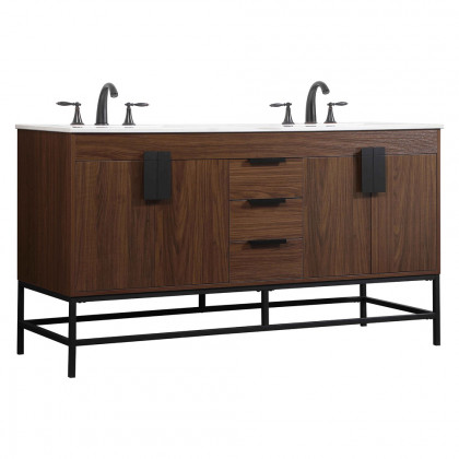 Elegant Bathroom Vanity - Walnut (VF48860DMWT)