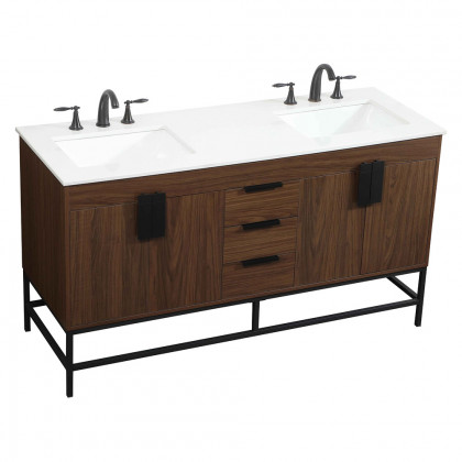 Elegant Bathroom Vanity - Walnut (VF48860DMWT)