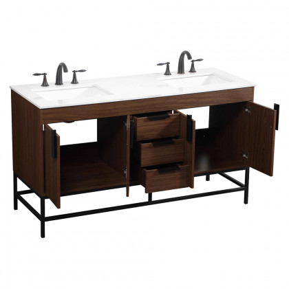 Elegant Bathroom Vanity - Walnut (VF48860DMWT)
