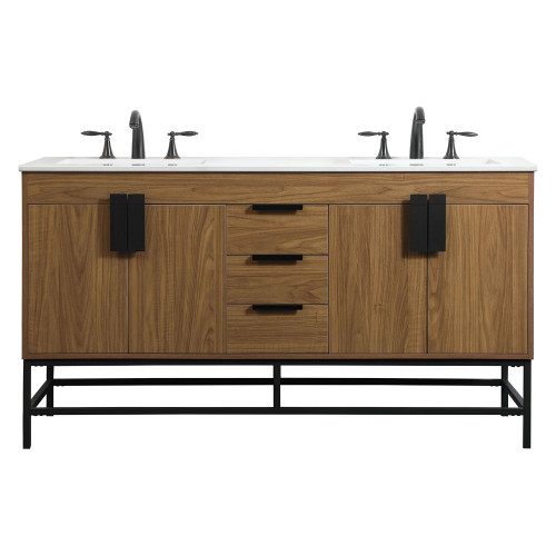 Elegant Bathroom Vanity - Walnut Brown (VF48860DWB)