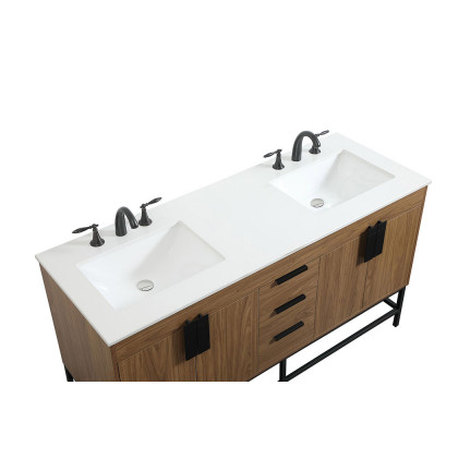 Elegant Bathroom Vanity - Walnut Brown (VF48860DWB)