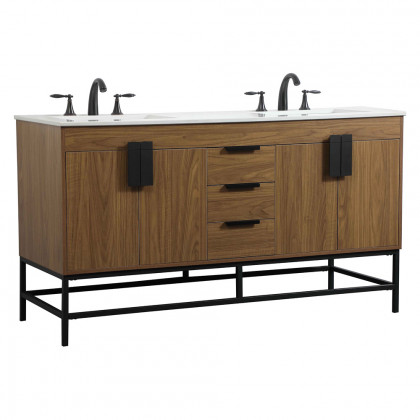 Elegant Bathroom Vanity - Walnut Brown (VF48860DWB)