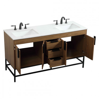 Elegant Bathroom Vanity - Walnut Brown (VF48860DWB)