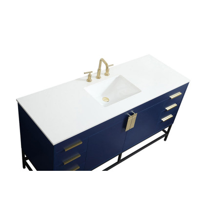 Elegant Bathroom Vanity - Blue (VF48860MBL)