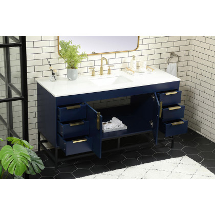 Elegant Bathroom Vanity - Blue (VF48860MBL)