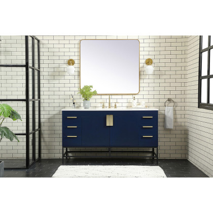 Elegant Bathroom Vanity - Blue (VF48860MBL)