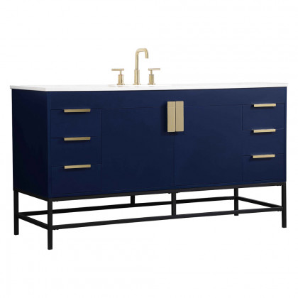 Elegant Bathroom Vanity - Blue (VF48860MBL)