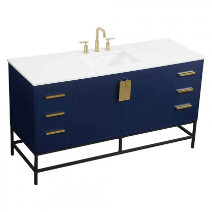 Elegant Bathroom Vanity - Blue (VF48860MBL)