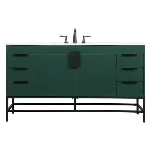 Elegant Bathroom Vanity - Green (VF48860MGN)