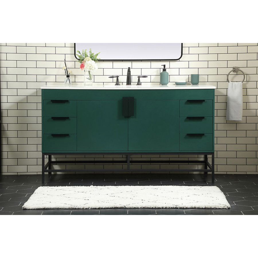 Elegant Bathroom Vanity - Green (VF48860MGN)