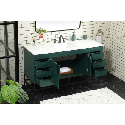 Elegant Bathroom Vanity - Green (VF48860MGN)