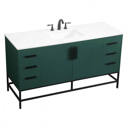 Elegant Bathroom Vanity - Green (VF48860MGN)