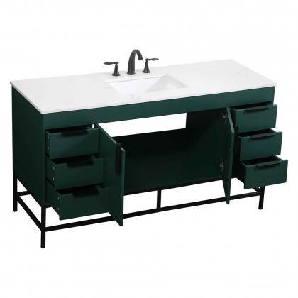 Elegant Bathroom Vanity - Green (VF48860MGN)