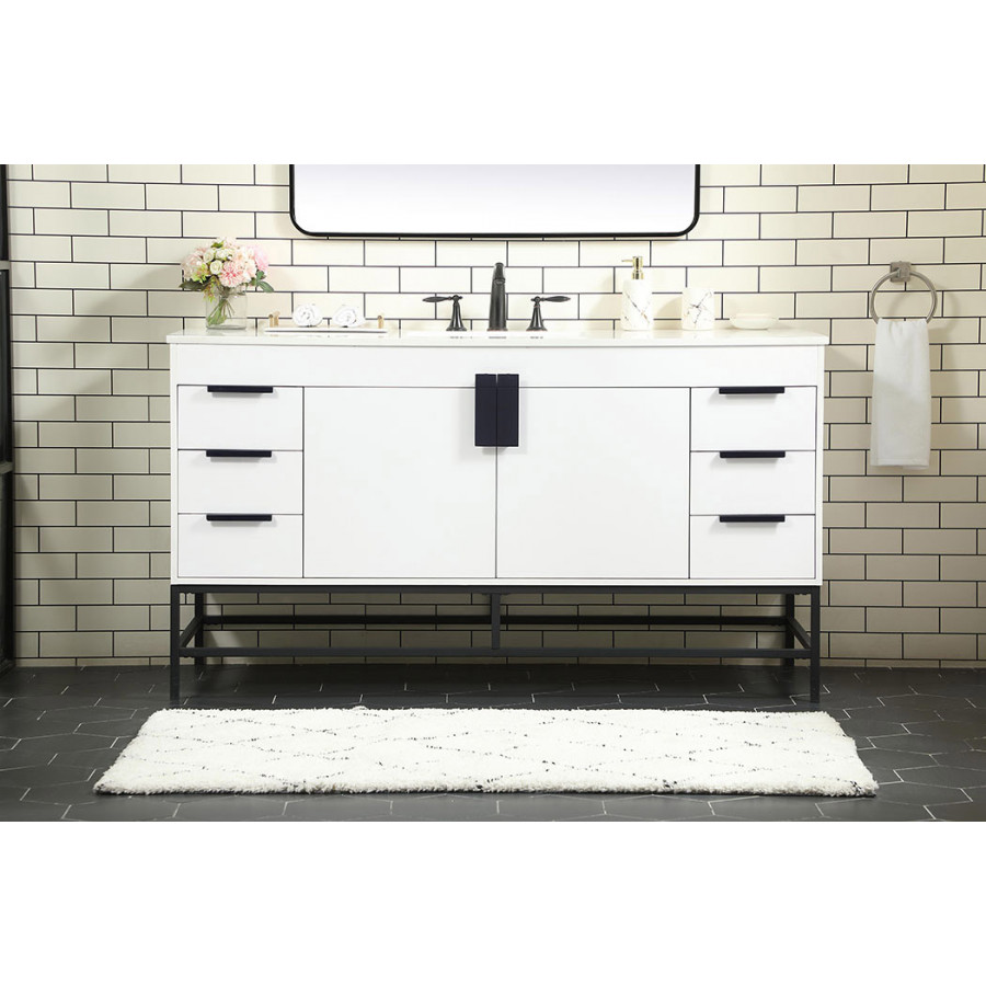 Elegant Bathroom Vanity - White (VF48860MWH)