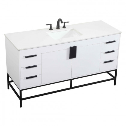 Elegant Bathroom Vanity - White (VF48860MWH)