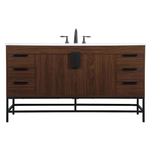 Elegant Bathroom Vanity - Walnut (VF48860MWT)