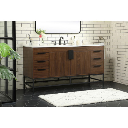 Elegant Bathroom Vanity - Walnut (VF48860MWT)