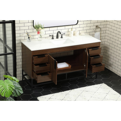 Elegant Bathroom Vanity - Walnut (VF48860MWT)
