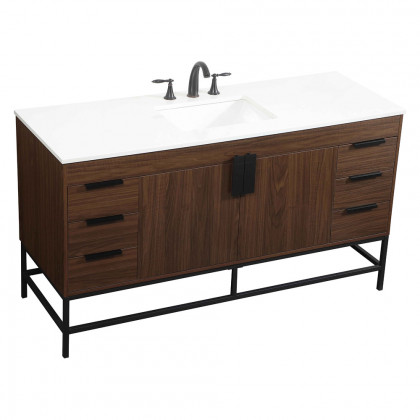 Elegant Bathroom Vanity - Walnut (VF48860MWT)
