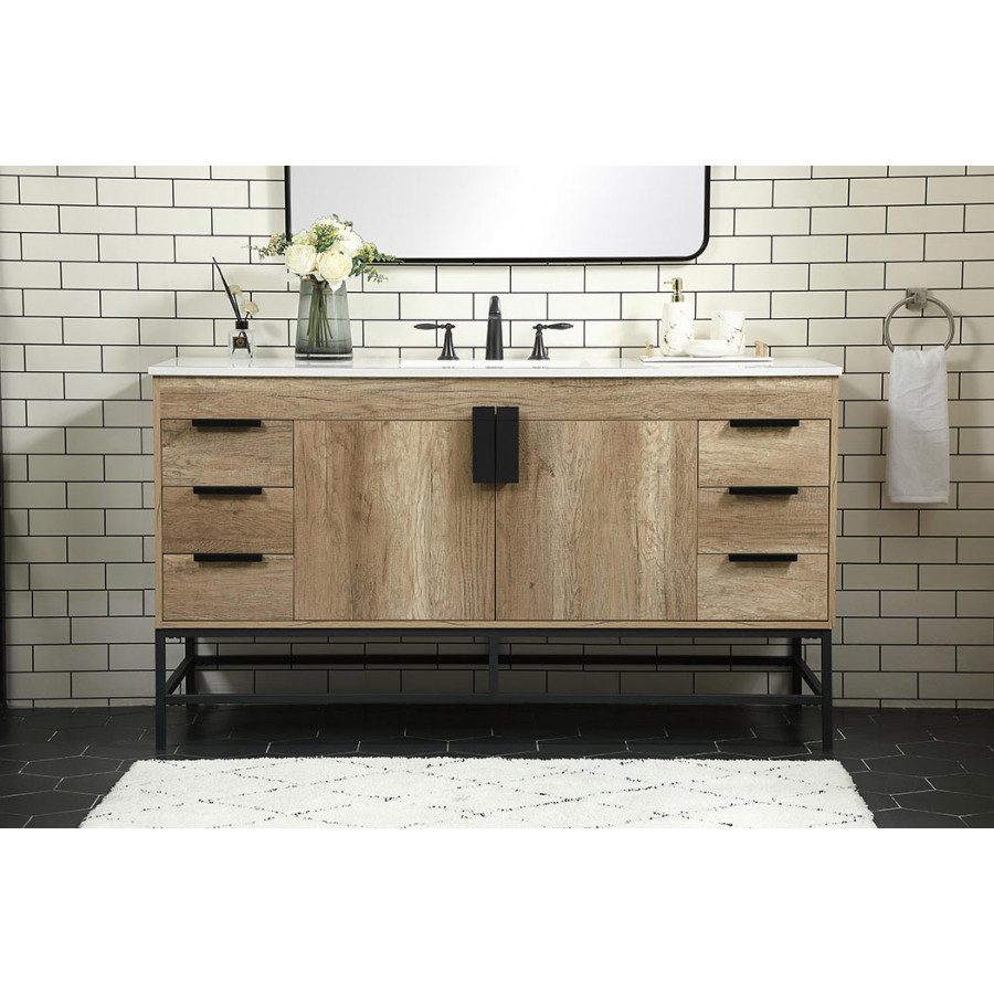 Elegant Bathroom Vanity - Natural Oak (VF48860NT)