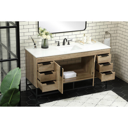 Elegant Bathroom Vanity - Natural Oak (VF48860NT)