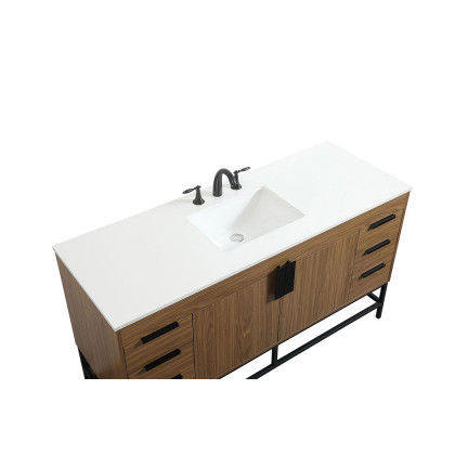 Elegant Bathroom Vanity - Walnut Brown (VF48860WB)