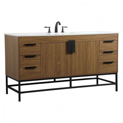 Elegant Bathroom Vanity - Walnut Brown (VF48860WB)