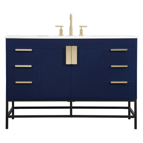 Elegant Bathroom Vanity - Blue (VF488W48MBL)