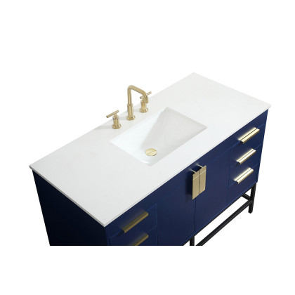Elegant Bathroom Vanity - Blue (VF488W48MBL)