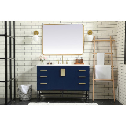 Elegant Bathroom Vanity - Blue (VF488W48MBL)