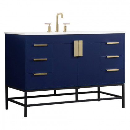 Elegant Bathroom Vanity - Blue (VF488W48MBL)